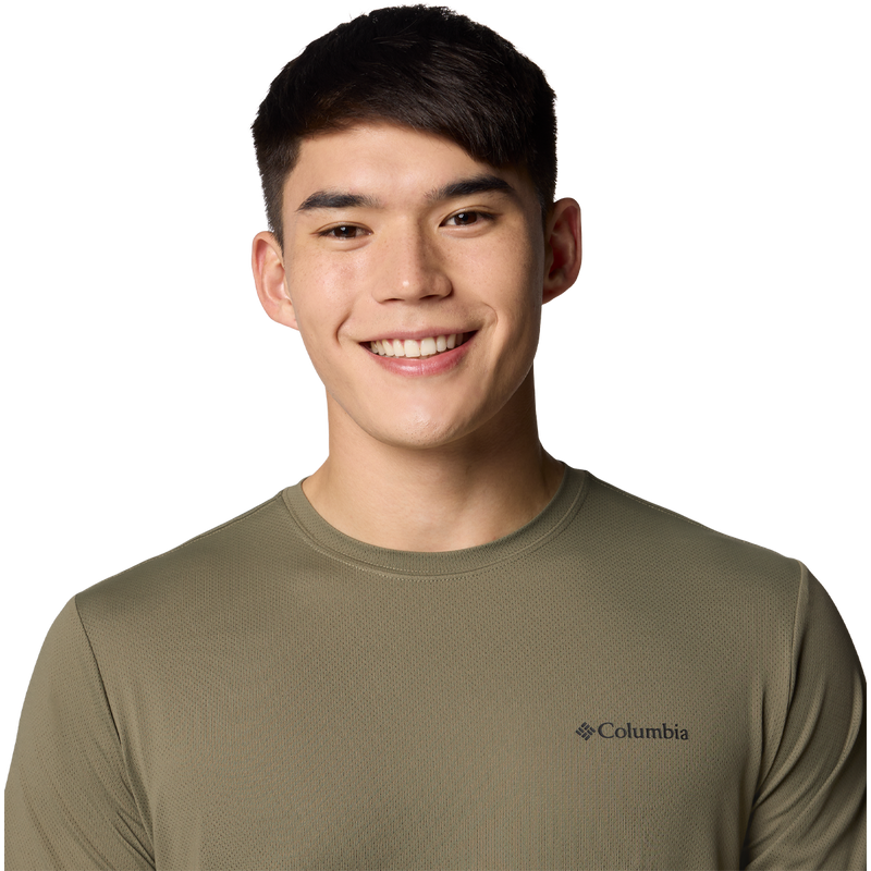 Men's Tech Trail Utility Short Sleeve Crew, Columbia Men's Tech Trail Utility Short Sleeve Crew collar