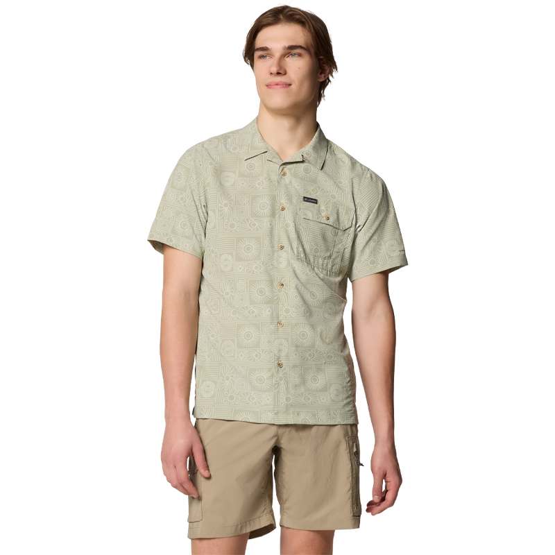 Men's Tech Trail Utility Print Woven Short Sleeve Shirt, Featured Image