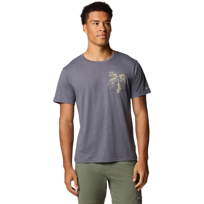 Men's Wild Cast Pocket Tee, Columbia Men's Wild Cast Pocket Tee in Shark