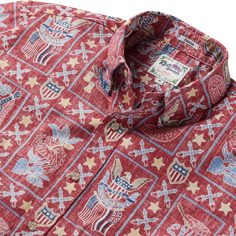 Summer Commemorative, Reyn Spooner Summer Commemorative 2024 collar detail