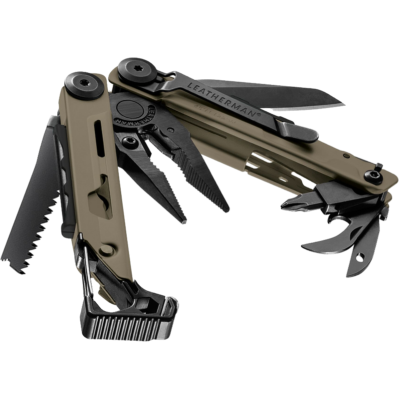 Signal Coyote Tan, Leatherman Signal Coyote Tan open