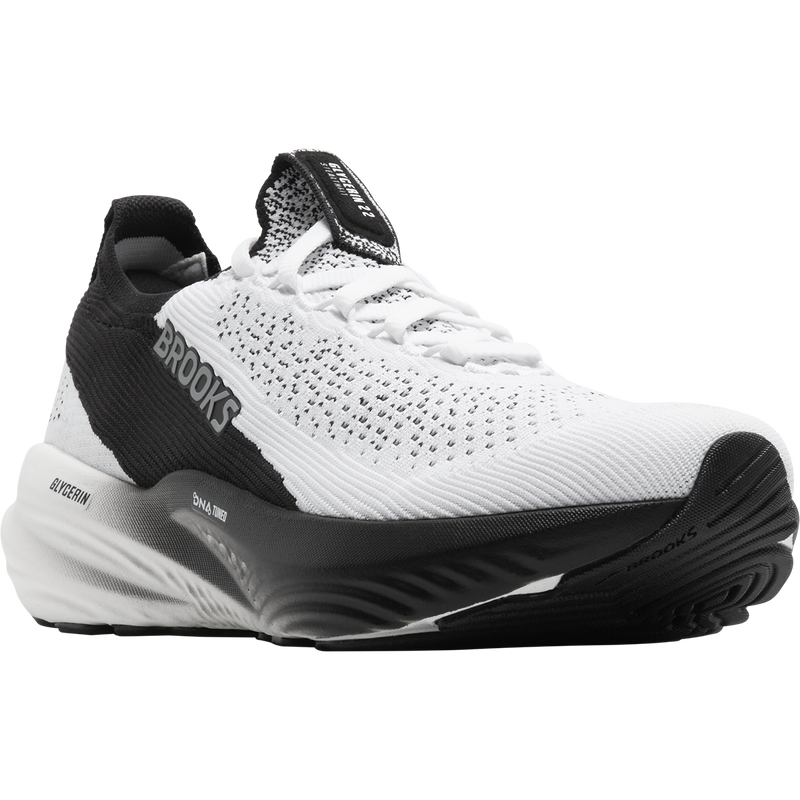 Women's Glycerin StealthFit 22, Brooks Women's Glycerin StealthFit 22 in 135-White/Grey/Black right front