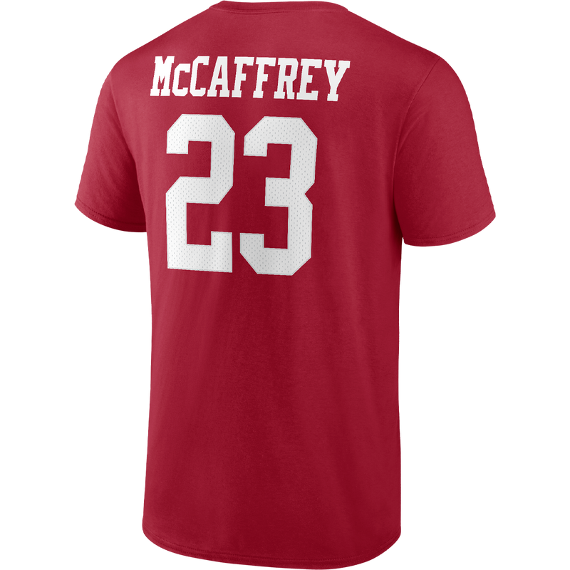 Men's 49ers Player Icon Name and Number Tee - McCaffrey, Fanatics Men's 49ers Player Icon Name and Number Tee - McCaffrey back