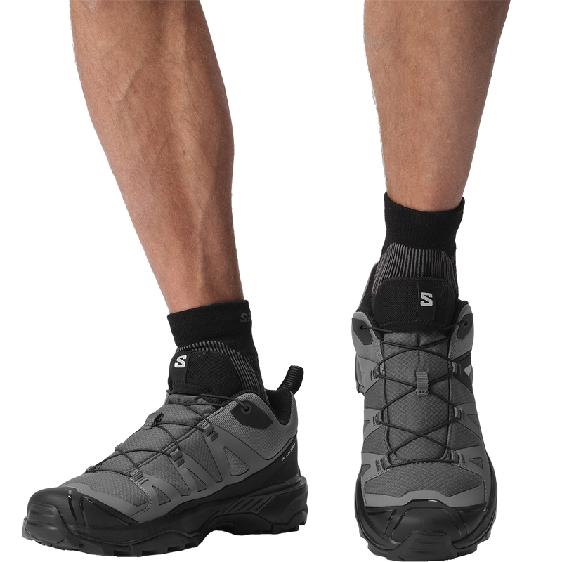 Men's X Ultra 360, Salomon Men's X Ultra 360 in Magnet/Black/Pewter pair front on model