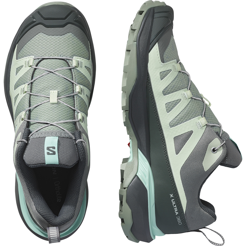 Women's X Ultra 360, Salomon Women's X Ultra 360 in Green Milieu/Urban Chic/Aqua pair