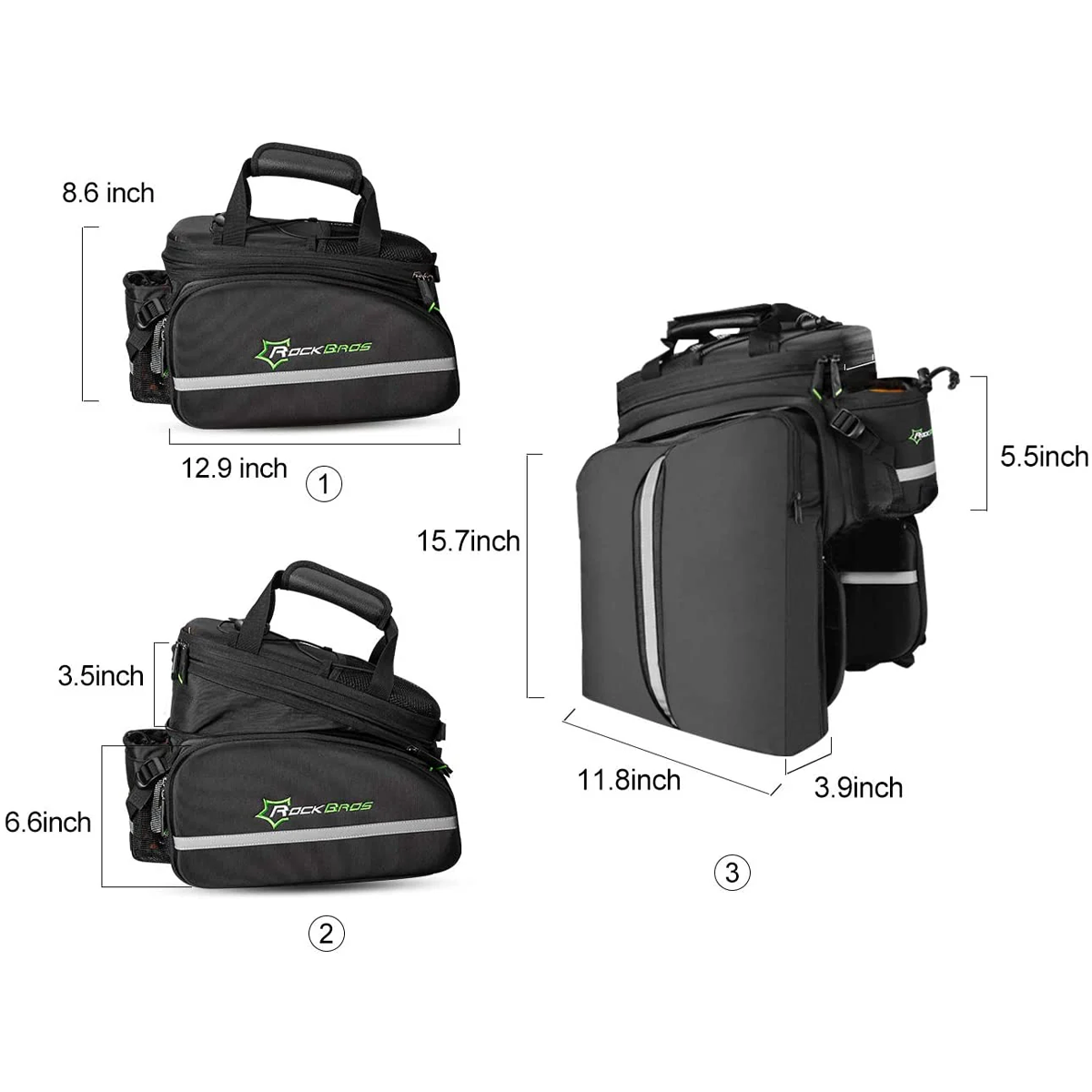ROCKBROS All-in-one Rack Bag alternate view
