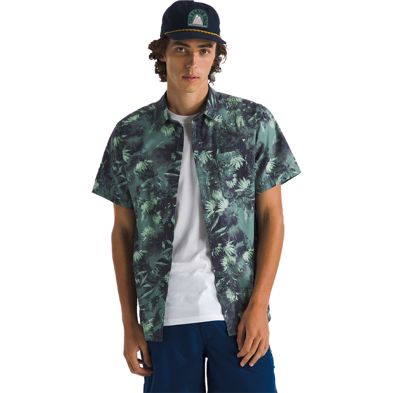 Men's Short Sleeve Baytrail Pattern Shirt, The North Face Men's Short Sleeve Baytrail Pattern Shirt in Duck Green Floral