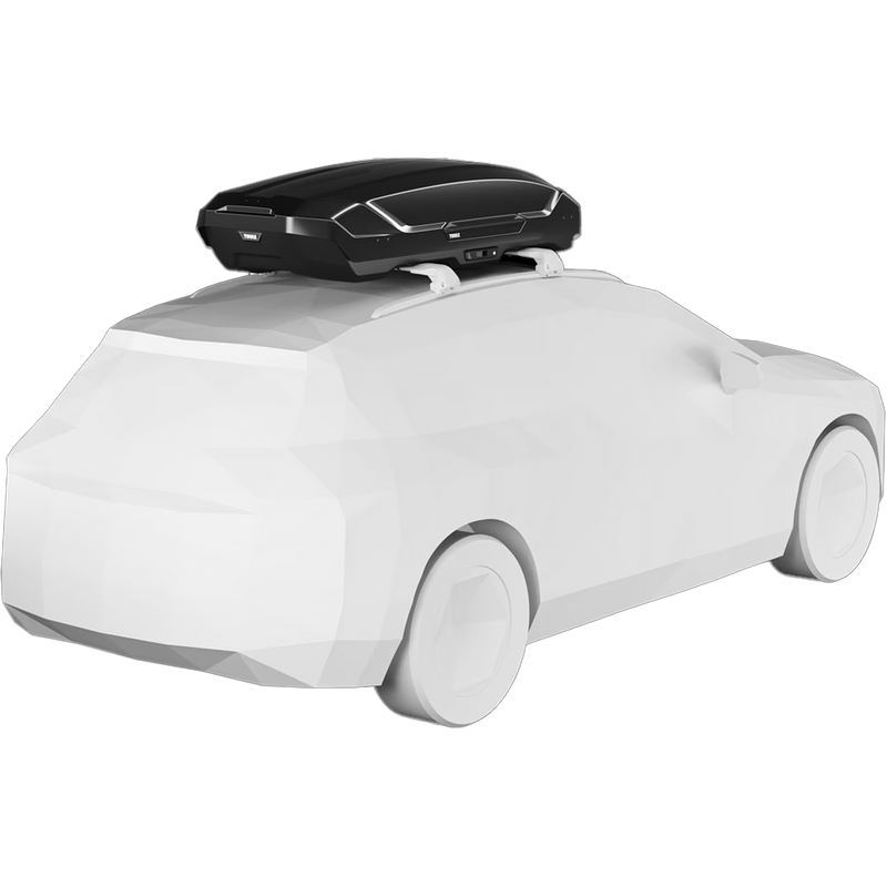 Motion 3 - L, Thule Motion 3 - L on top of car back 3/4 view