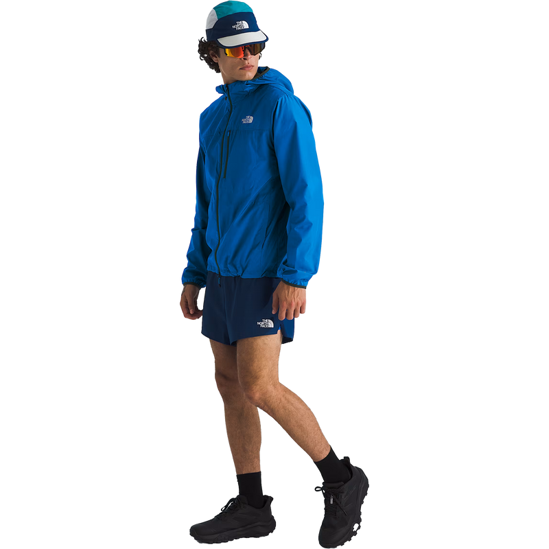 The North Face Higher Run Wind Jacket in Hero Blue 3/4 Front