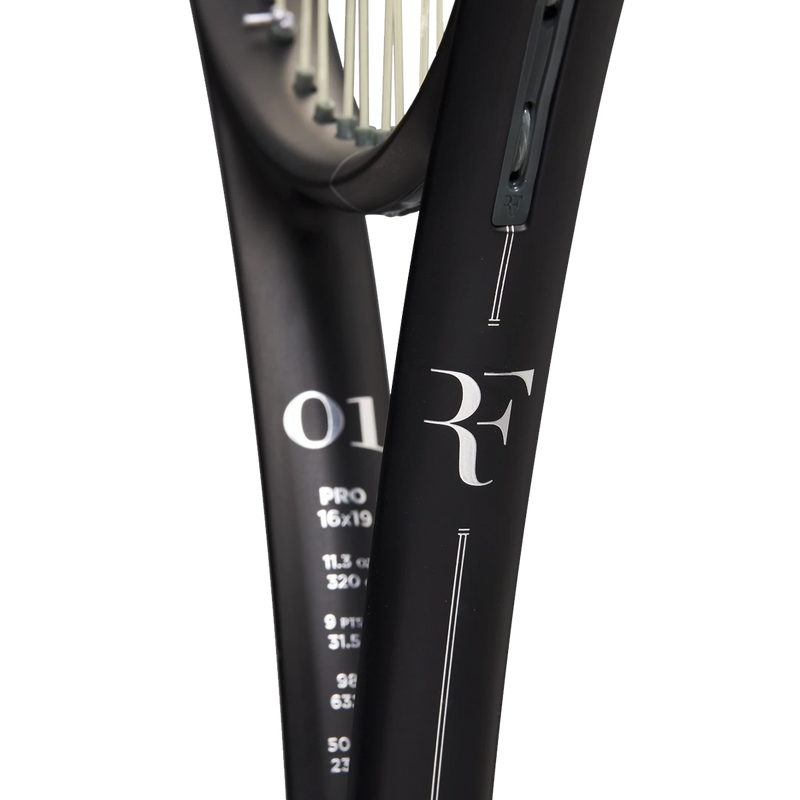 Wilson Roger Federer 01 Pro Racket Demo, SB Rentals Roger Federer 01 Pro Throat logo