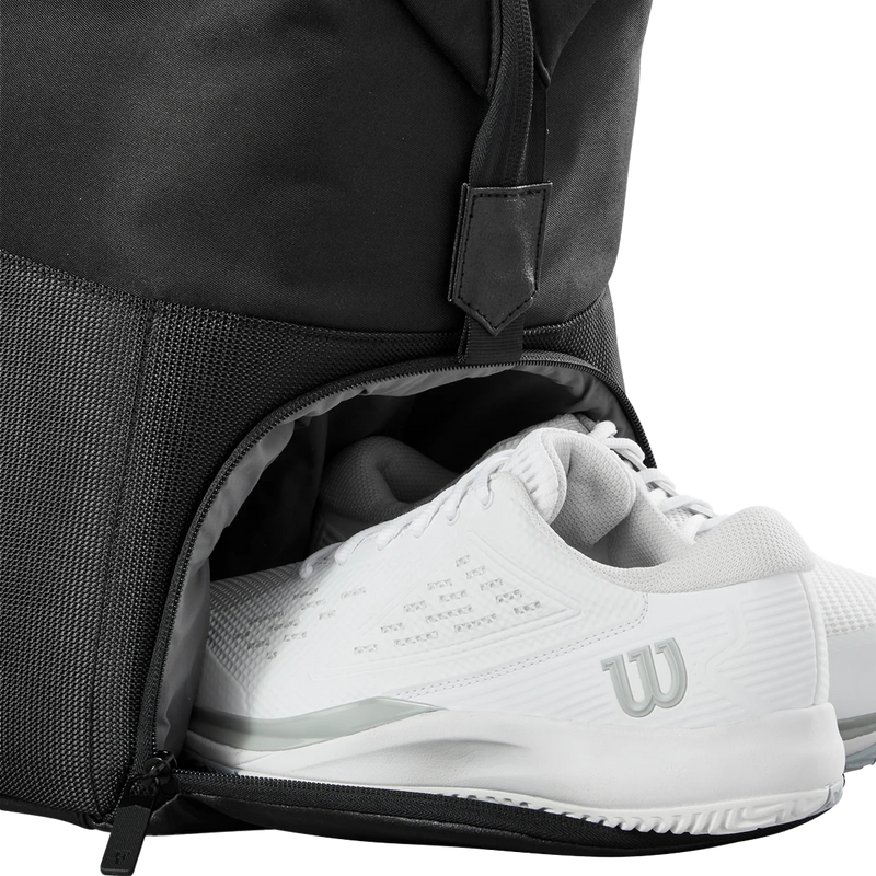 RF Racquet Practice Bag 6 Pack, Wilson RF Racquet Practice Bag 6 Pack shoe pocket open