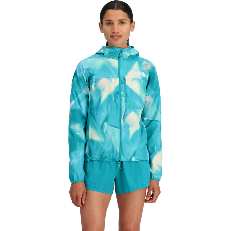 Women's Higher Run Wind Jacket, The North Face Women's Higher Run Wind Jacket Front on Model