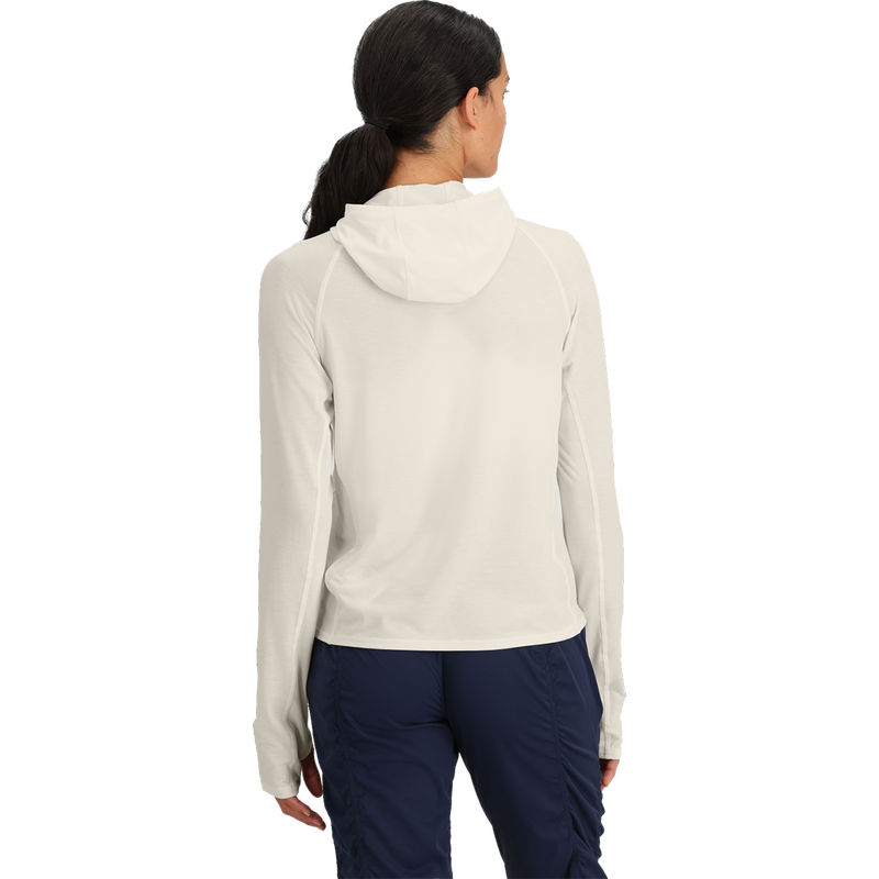 Women's Adventure Sun Hoodie, The North Face Women's Adventure Sun Hoodie in QLI-White Dune on model back