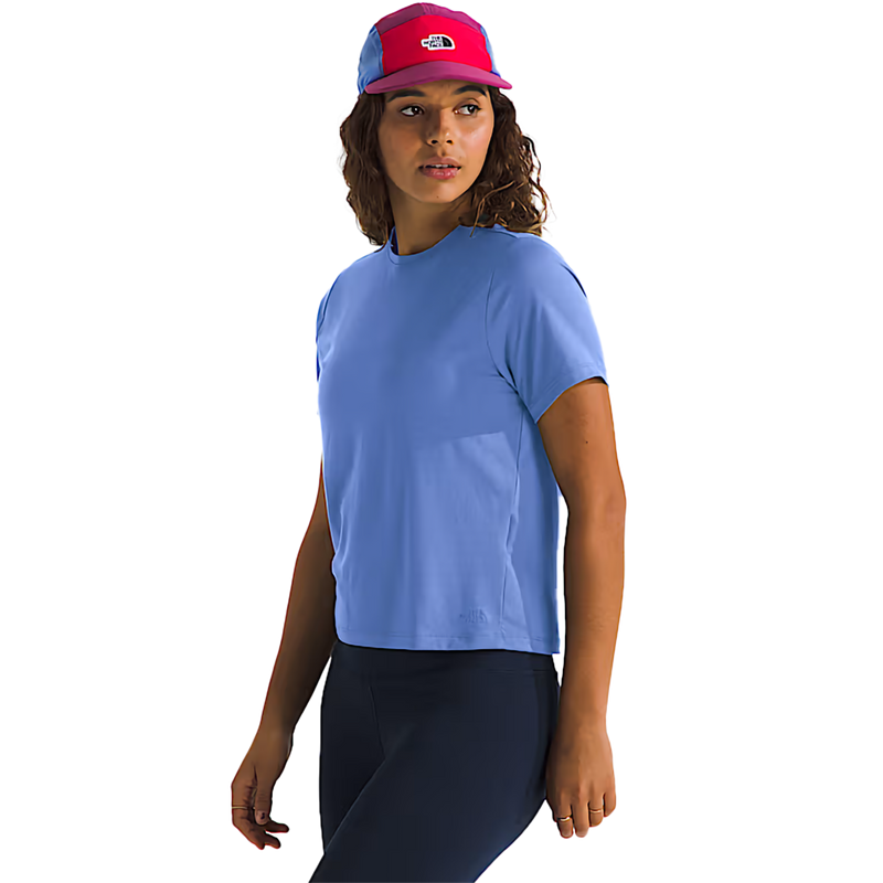 Women's Dune Sky Short Sleeve, The North Face Women's Dune Sky Short Sleeeve in 0YI-Virtual Blue front left