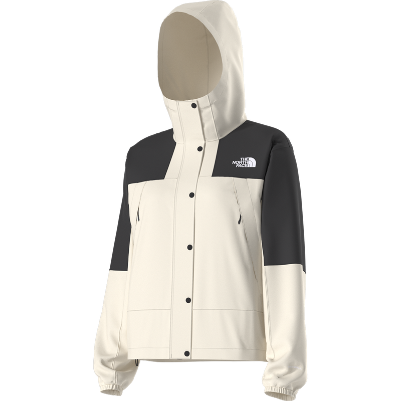Women's Mountain Wind Jacket, The North Face Women's Mountain Wind Jacket in ROU-White Dune/TNF Black front left