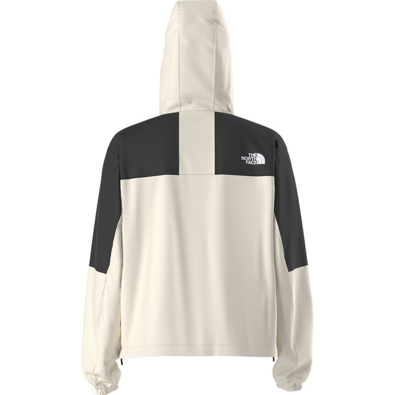 Women's Mountain Wind Jacket, The North Face Women's Mountain Wind Jacket in ROU-White Dune/TNF Black back