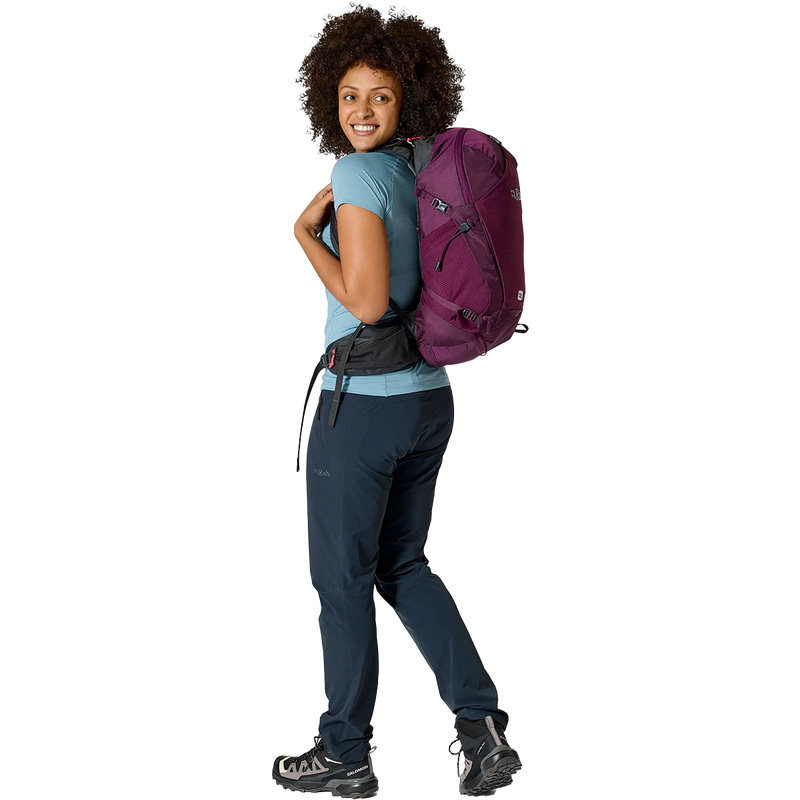 Women's Protium 25 ND, Rab Women's Protium 25 ND in MUL-Mulberry on Model left