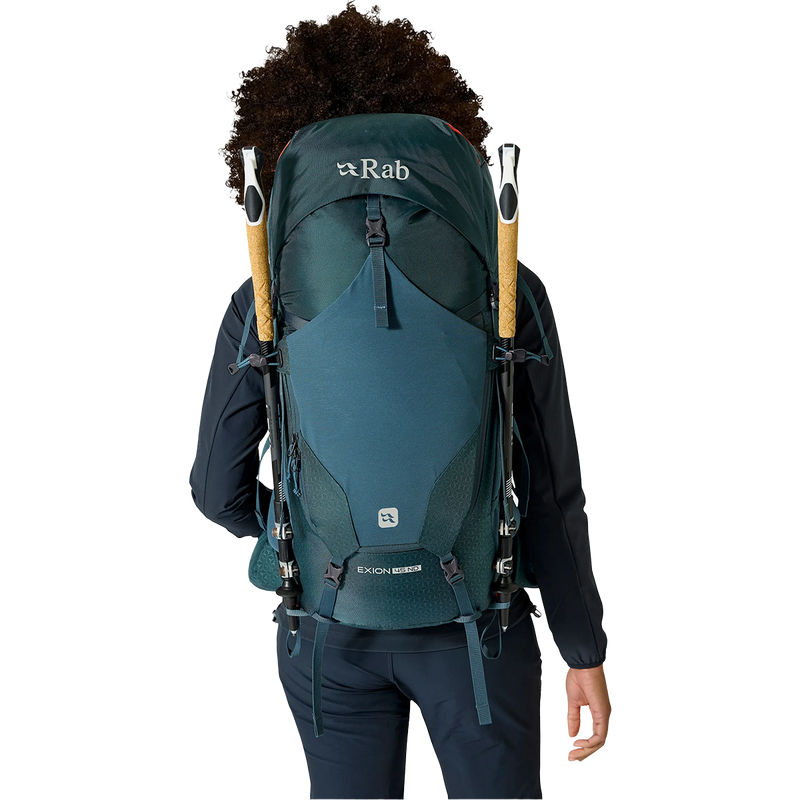 Women's Exion 45 ND, Rab Women's Exion 45 ND alternate image on model back