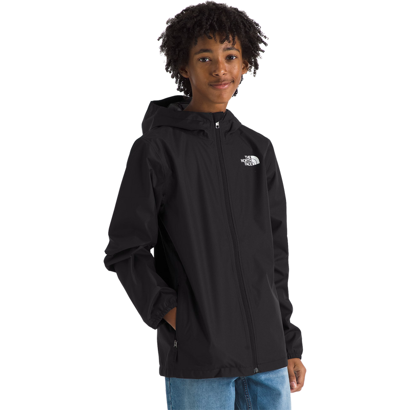Youth Zipline Rain Jacket, The North Face Youth Zipline Rain Jacket in TNF Black