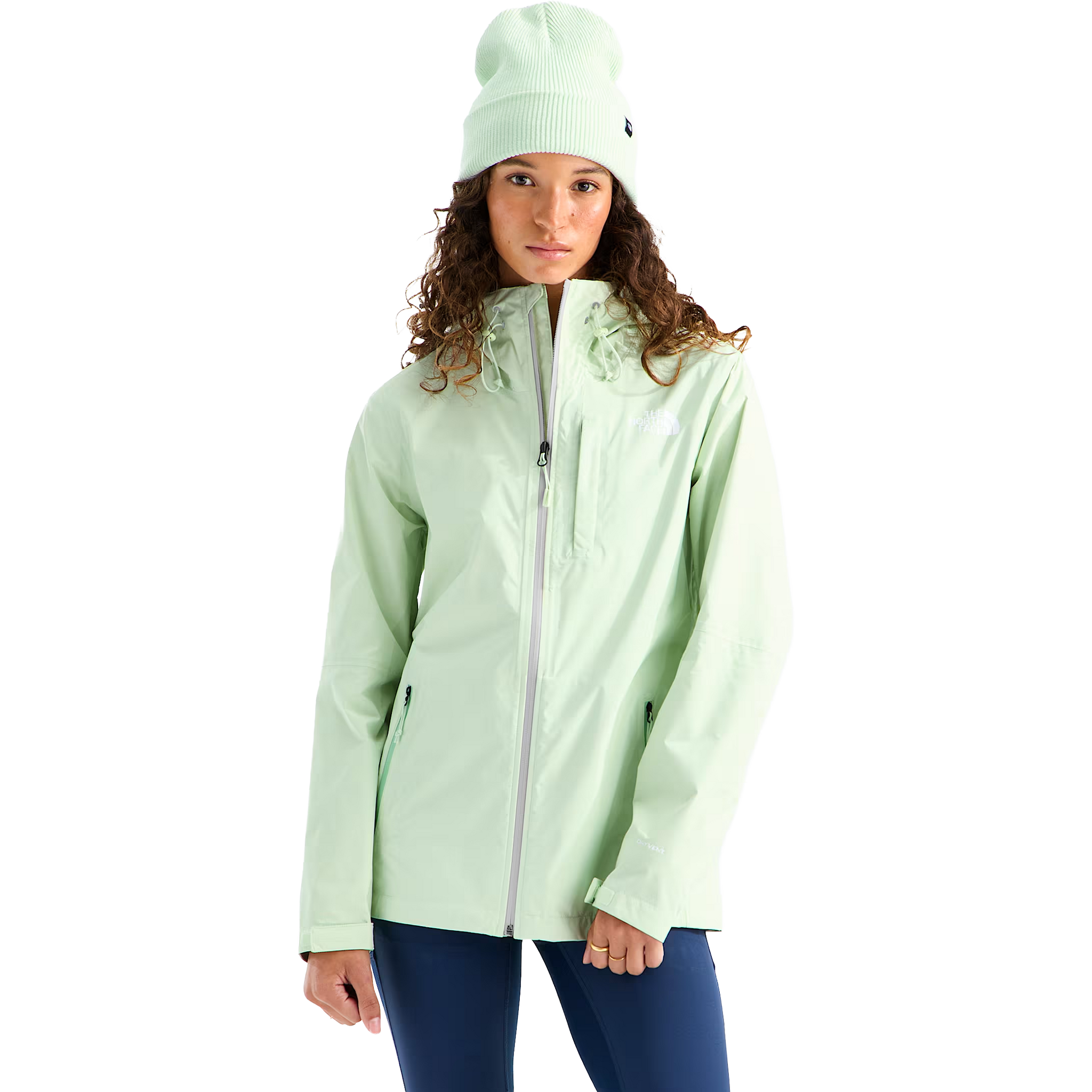 The North Face Women's Alta Vista Rain Jacket in NLY Calcified Lime