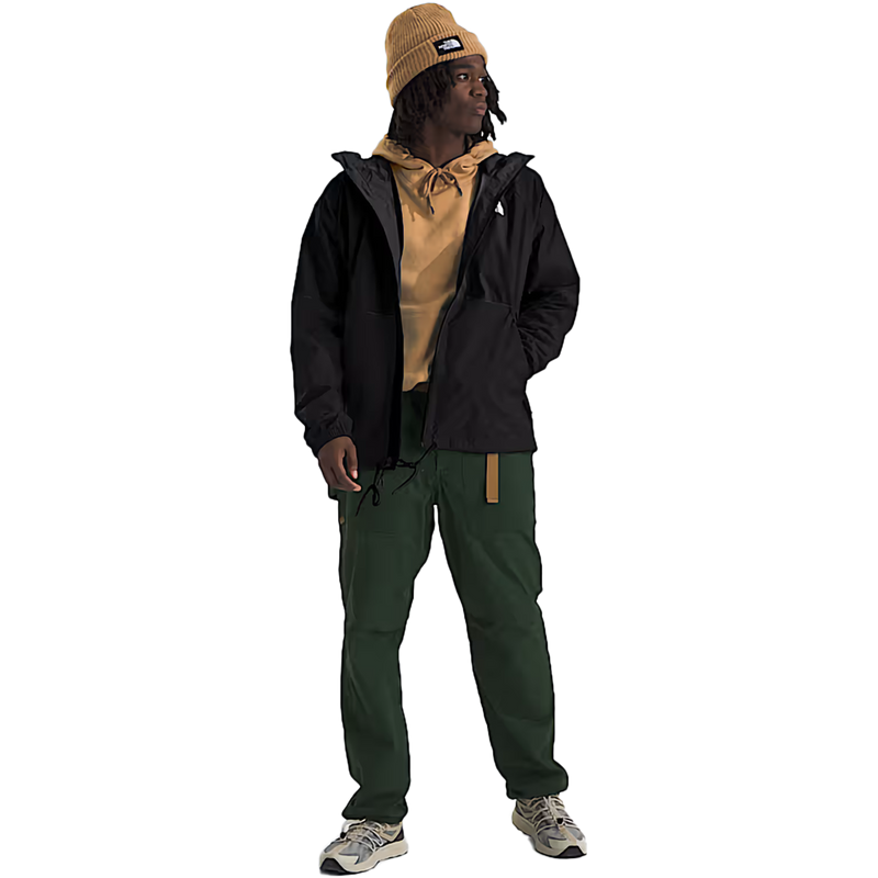 Antora Rain Hoodie, The North Face Antora Rain Hoodie in 4H0-TNF Black unzipped