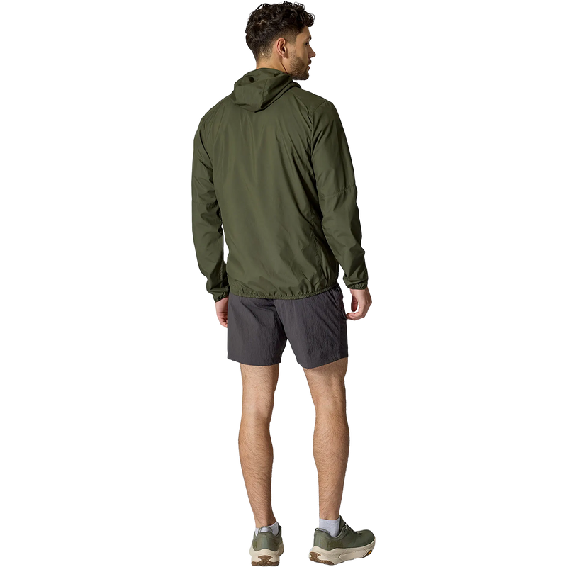 Men's Windgather Hoodie, Rab Men's Windgather Hoodie alternate image green back