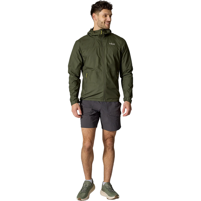 Men's Windgather Hoodie, Rab Men's Windgather Hoodie alternate image green front