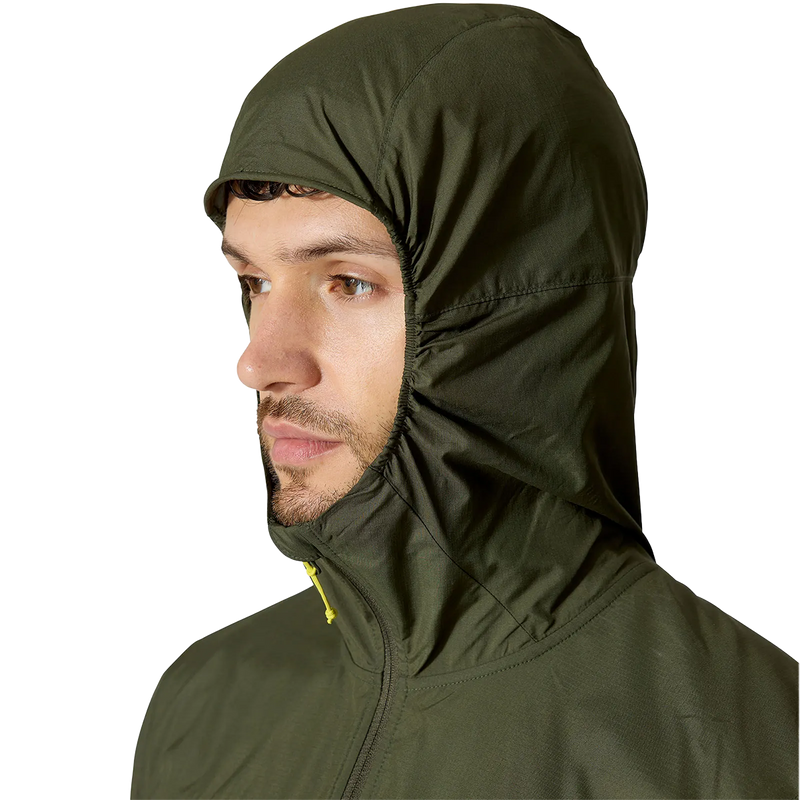 Men's Windgather Hoodie, Rab Men's Windgather Hoodie alternate image green hood
