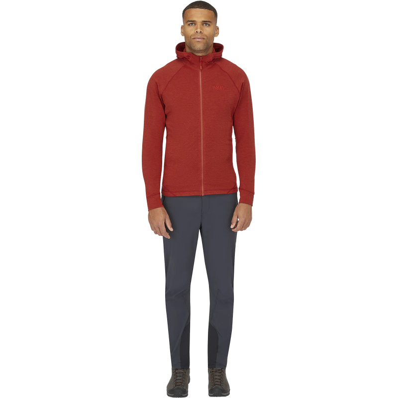 Men's Nexus Hoody, Rab Men's Nexus Hoody in TRD-Tuscan Red on model front