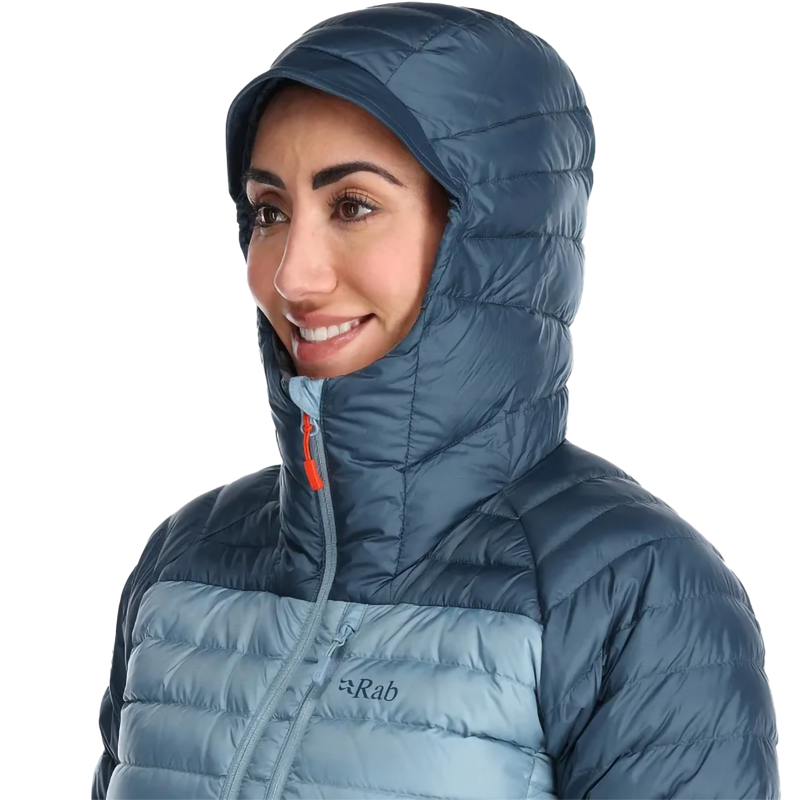 Women's Microlight Alpine Jacket, Rab Women's Microlight Alpine Jacket hood