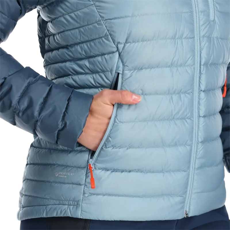 Women's Microlight Alpine Jacket, Rab Women's Microlight Alpine Jacket in right pocket