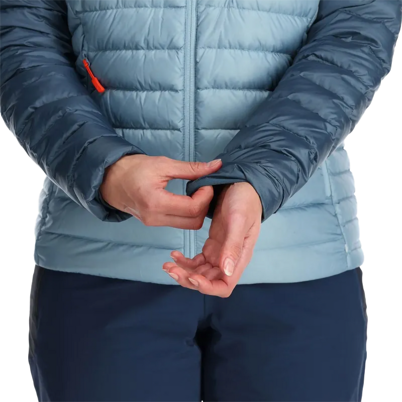 Women's Microlight Alpine Jacket, Rab Women's Microlight Alpine Jacket in cuffs
