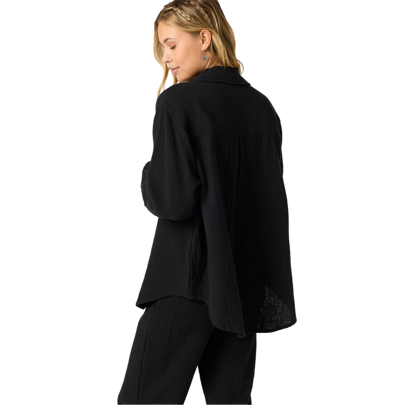 Women's Leni Relaxed Long Sleeve, O'Neill Women's Leni Relaxed Long Sleeve in BLK-Black back