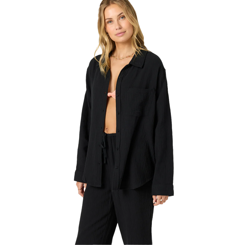 Women's Leni Relaxed Long Sleeve, O'Neill Women's Leni Relaxed Long Sleeve in BLK-Black