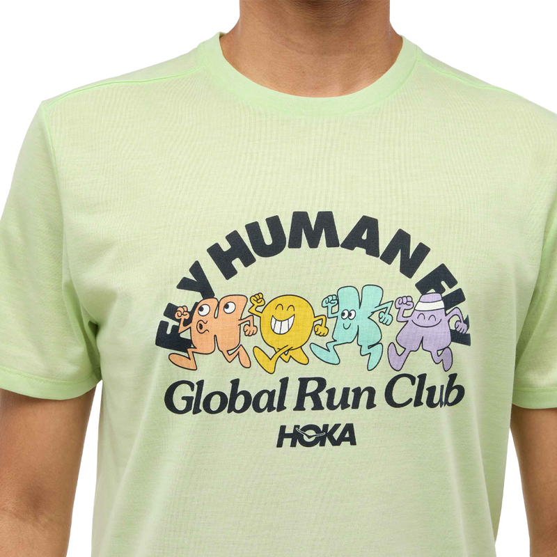 Men's Run Tech Short Sleeve, Hoka Men's Run Tech Short Sleeve front graphic