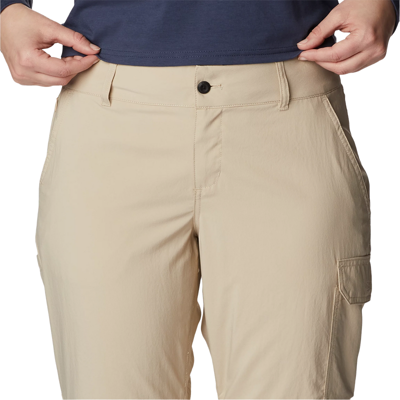 Women's Silver Ridge Utility Convertible Pant, Columbia Women's Silver Ridge Utility Convertible Pant in 271-Ancient Fossil front waistband