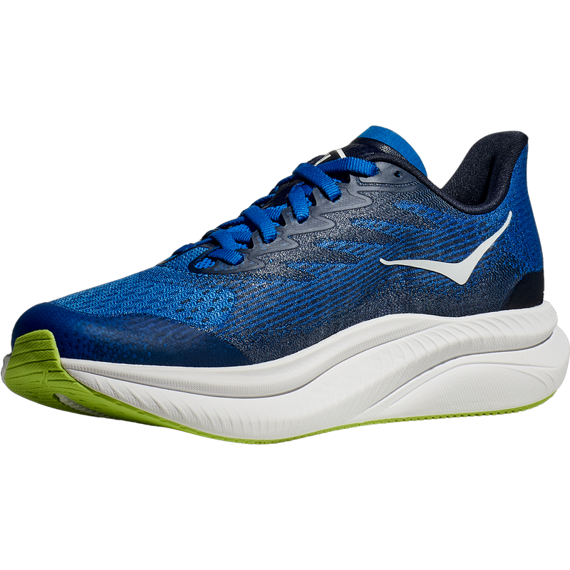 Youth Mach 6, Hoka Youth Mach 6 in ECC-Electric Cobalt/Navy inside front right