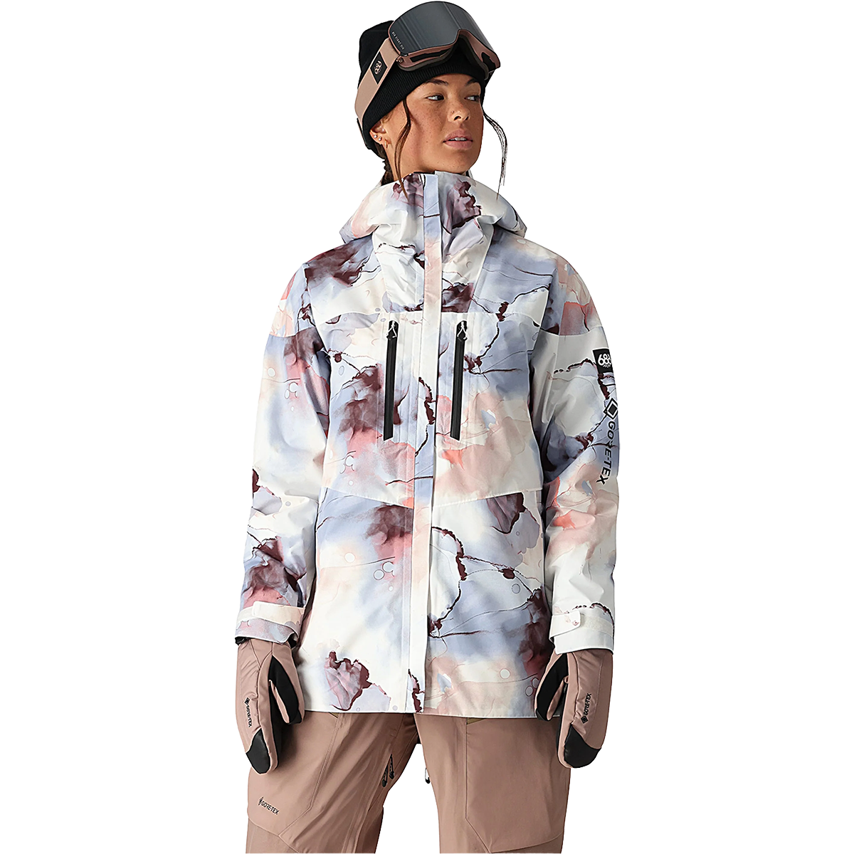 686 Women's GORE-TEX Skyline Jacket in PIMK-Purple Impression Ink