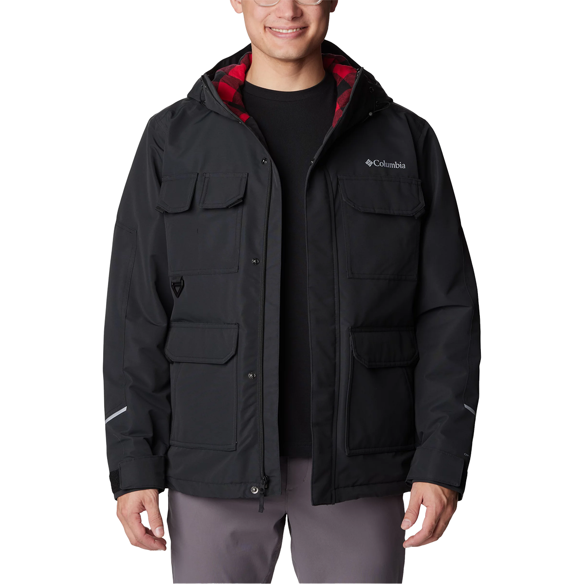 Columbia Men's Landroamer Lined Jacket in 010-Black unzipped