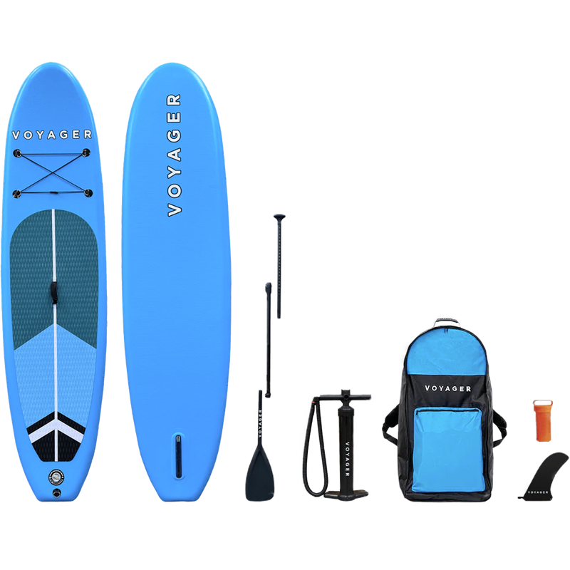 10'6" Classic Voyager Inflatable SUP Package, American Outdoors 10'6" Classic Voyager Inflatable SUP Package included pieces