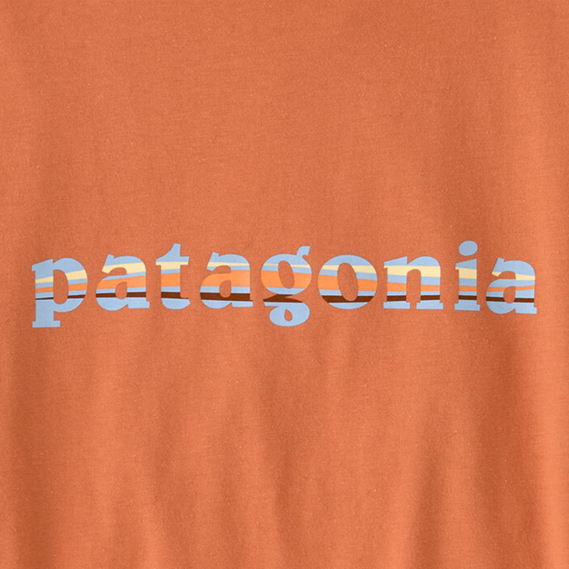 Women's '73 Text Logo Org Ringer Tee, Patagonia Women's '73 Text Logo Org Ringer Tee Logo