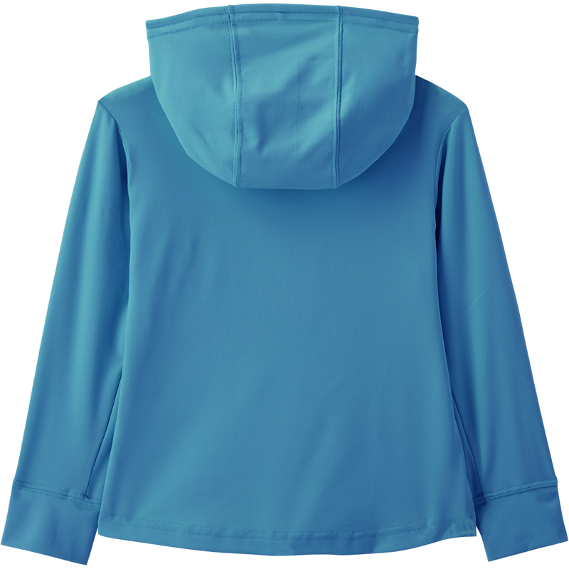 Youth Baby Capilene Silkweight Hoody, Patagonia Youth Baby Capilene Silkweight Hoody in ITLS-Island Turtle: Shore Blue back