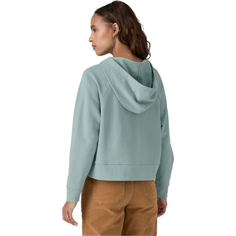 Women's Regenerative Organic Cotton Essential Hoodie, Patagonia Women's Regenerative Organic Cotton Essential Hoodie in Thermal Blue back