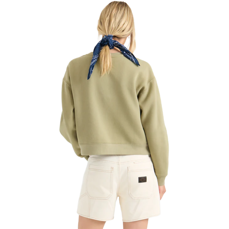 Women's Port Crew Fleece, Roark Women's Port Crew Fleece in DTO Dusty Olive back