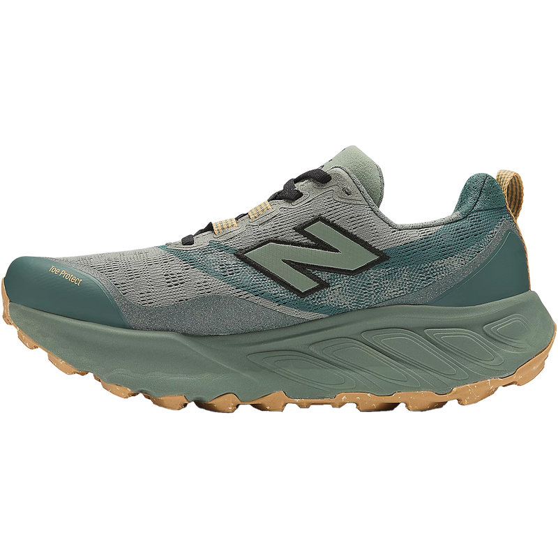 Men's X Hierro v9, New Balance Men's X Hierro v9 in O-Dark Juniper/Black/Apricot right inside profile