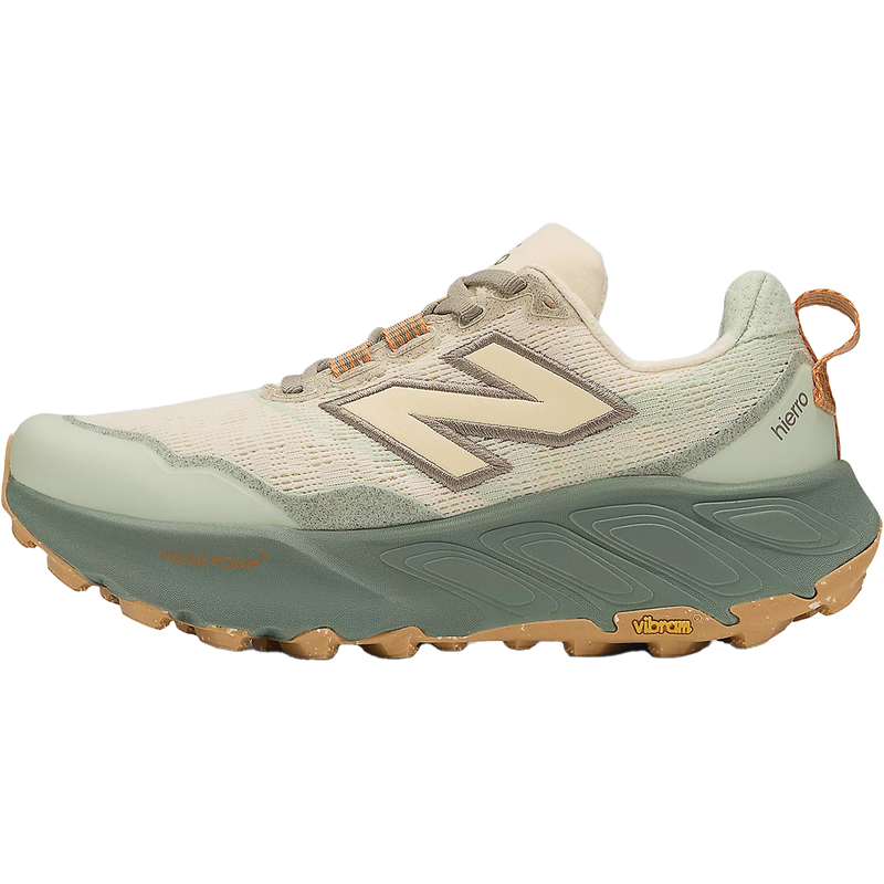 Women's X Hierro v9, New Balance Women's X Hierro v9 in O-Calcium/Dark Juniper right inside profile