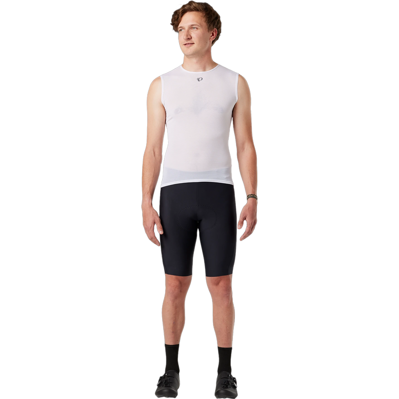 Men's Transfer Mesh SL Baselayer, Pearl Izumi Transfer Mesh SL Baselayer in 508-White on model front
