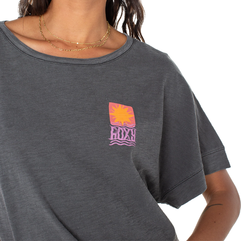 Women's Sun Stamps Tee, Roxy Women's Sun Stamps Tee Front Logo