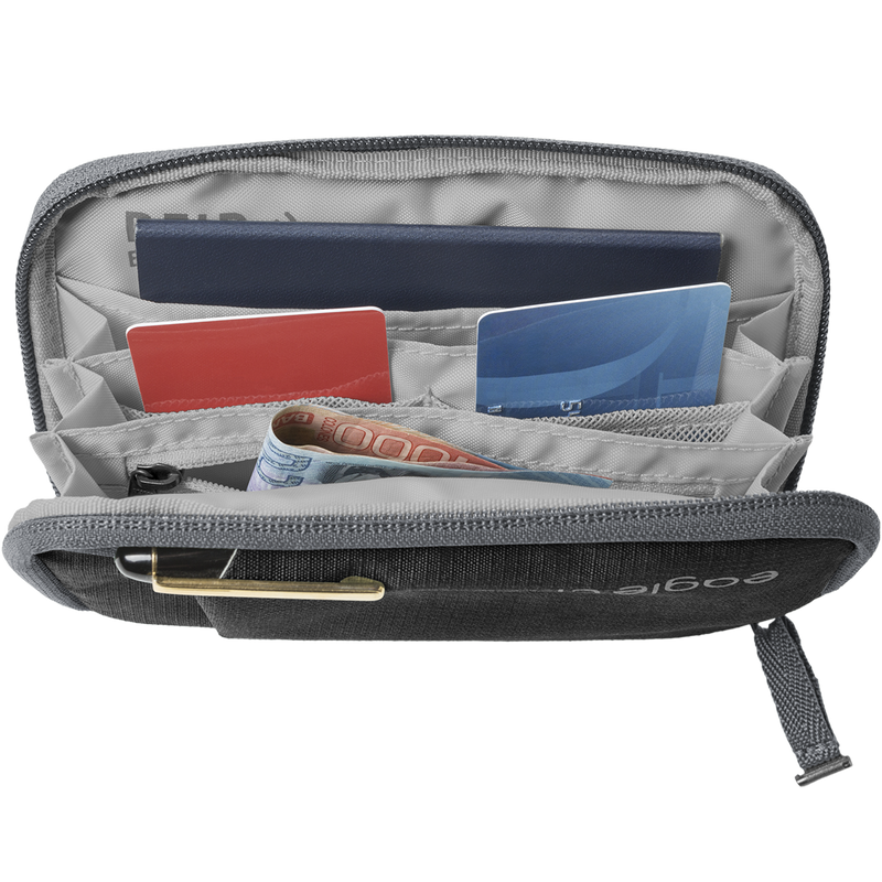 Stash RFID Passport Wallet, Eagle Creek Stash RFID Passport Wallet in Black unzipped