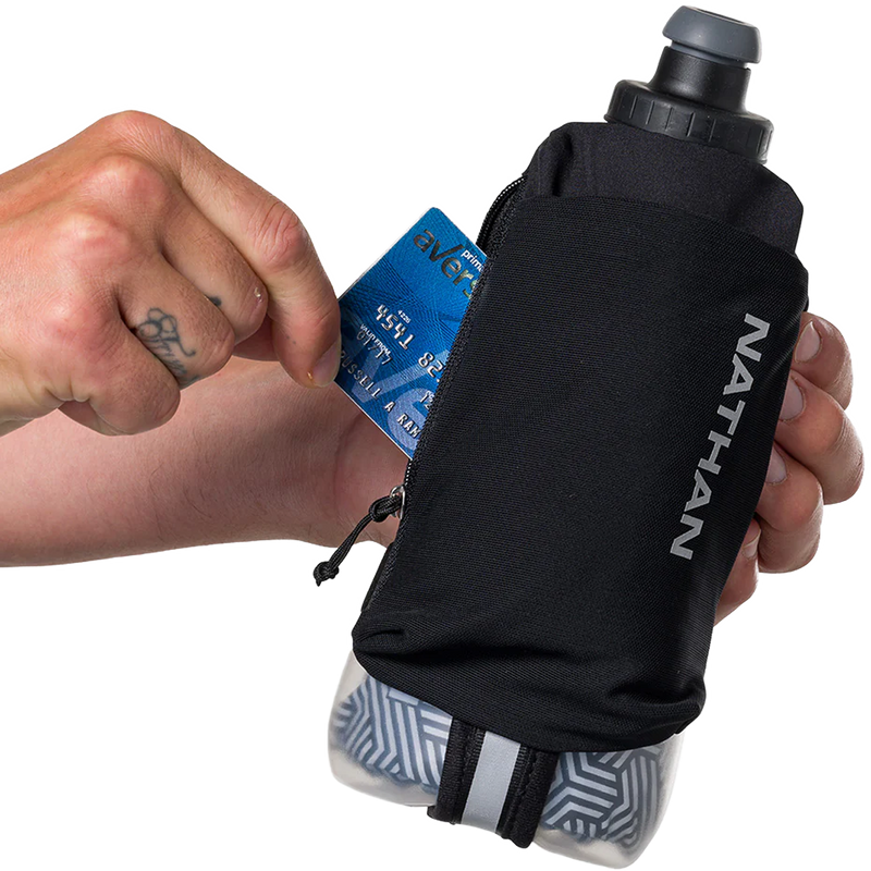 SpeedDraw 2 18 oz Insulated Flask, Nathan SpeedDraw 2 Insulated Flask 18oz card pocket